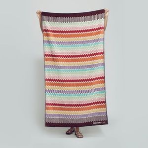 Missoni Rufus Chevron Multicolor 100% Cotton Oversized Luxury Beach Towel